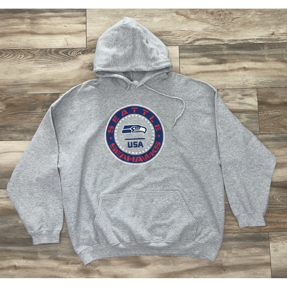 NFL Team Apparel Seattle Seahawks Hoodie Men’s Size 2XL Gray Football